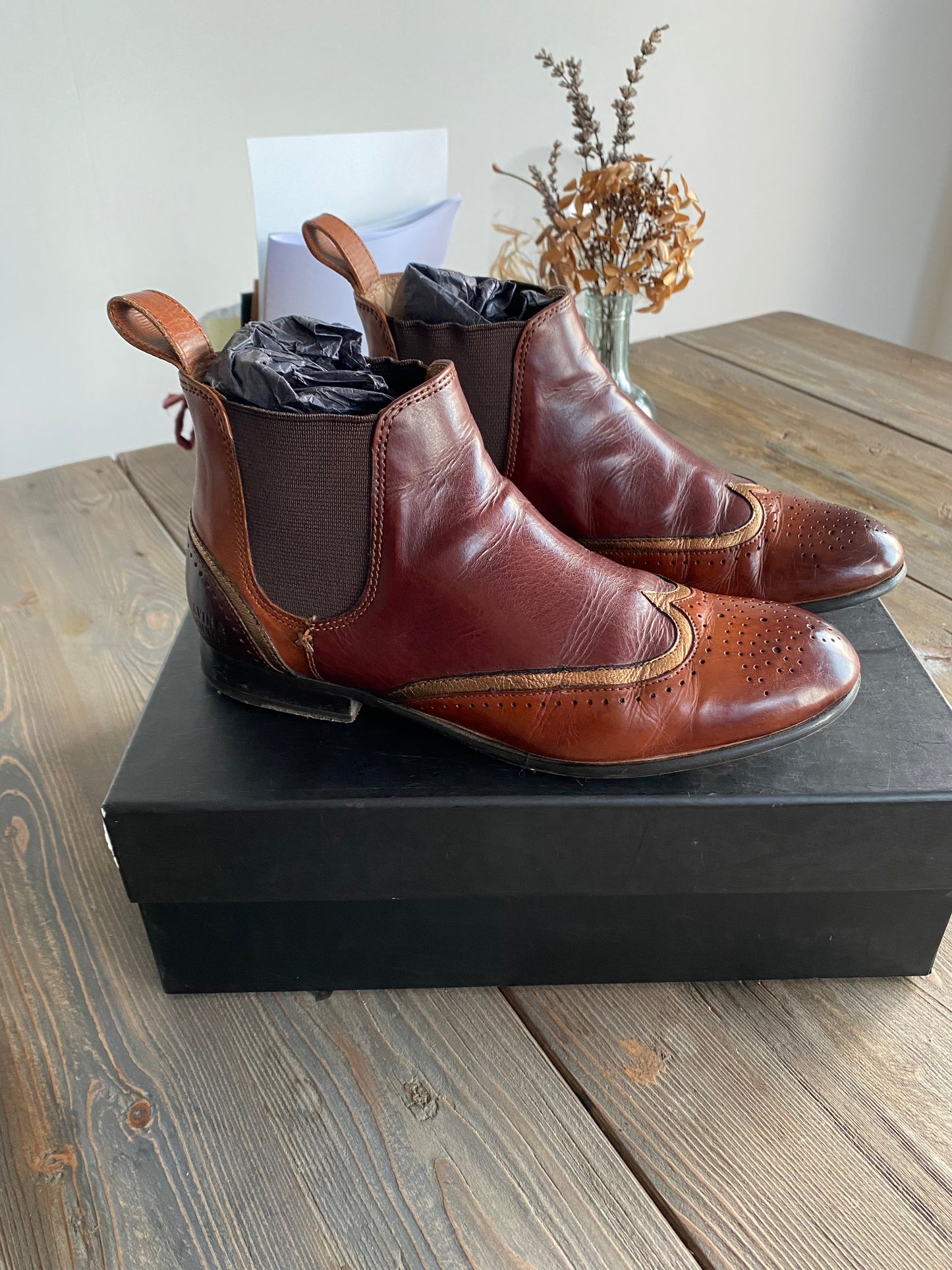 Bottines marron