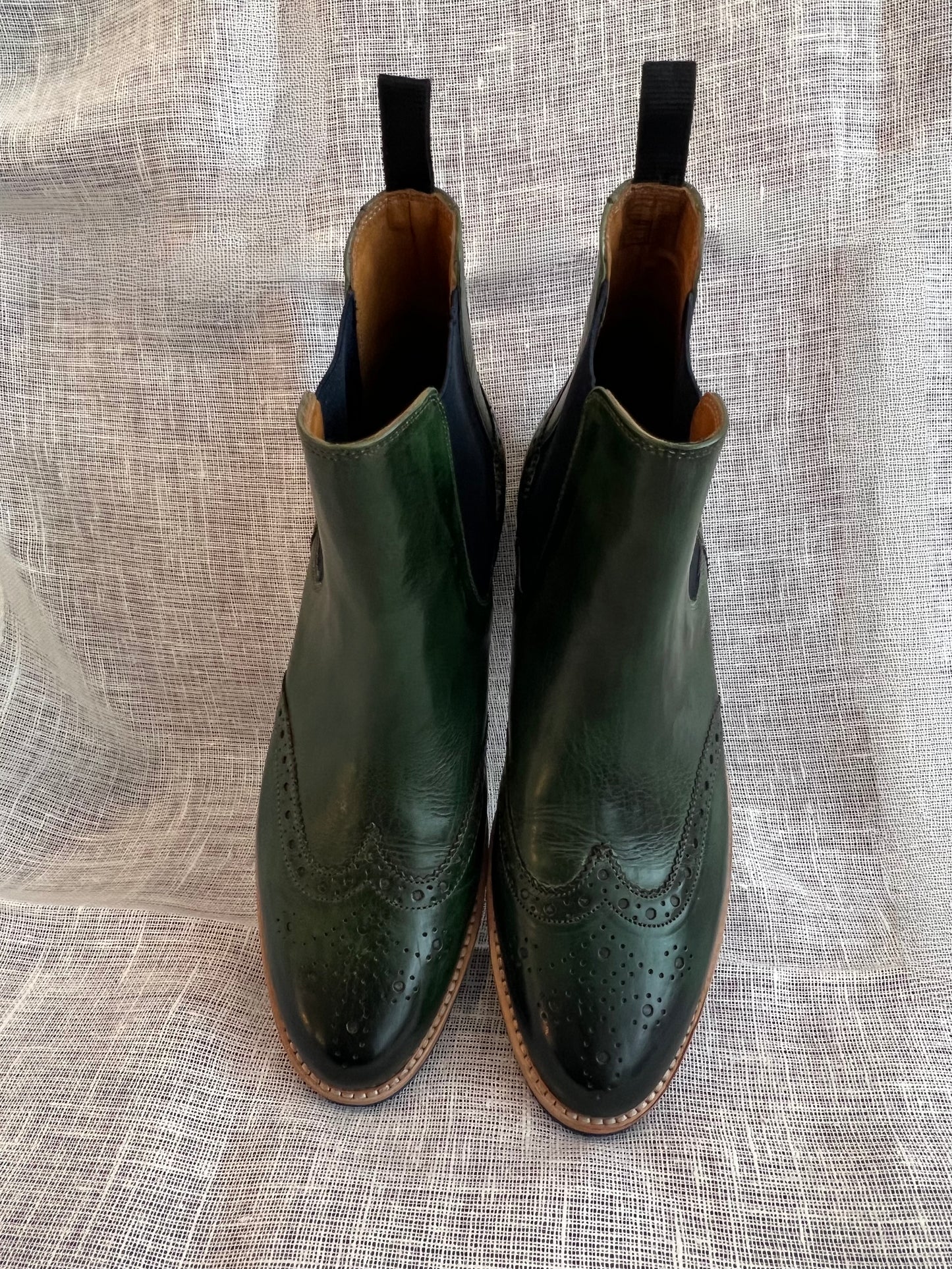 Stiefeletten grün, Gr.41 , neuwertig