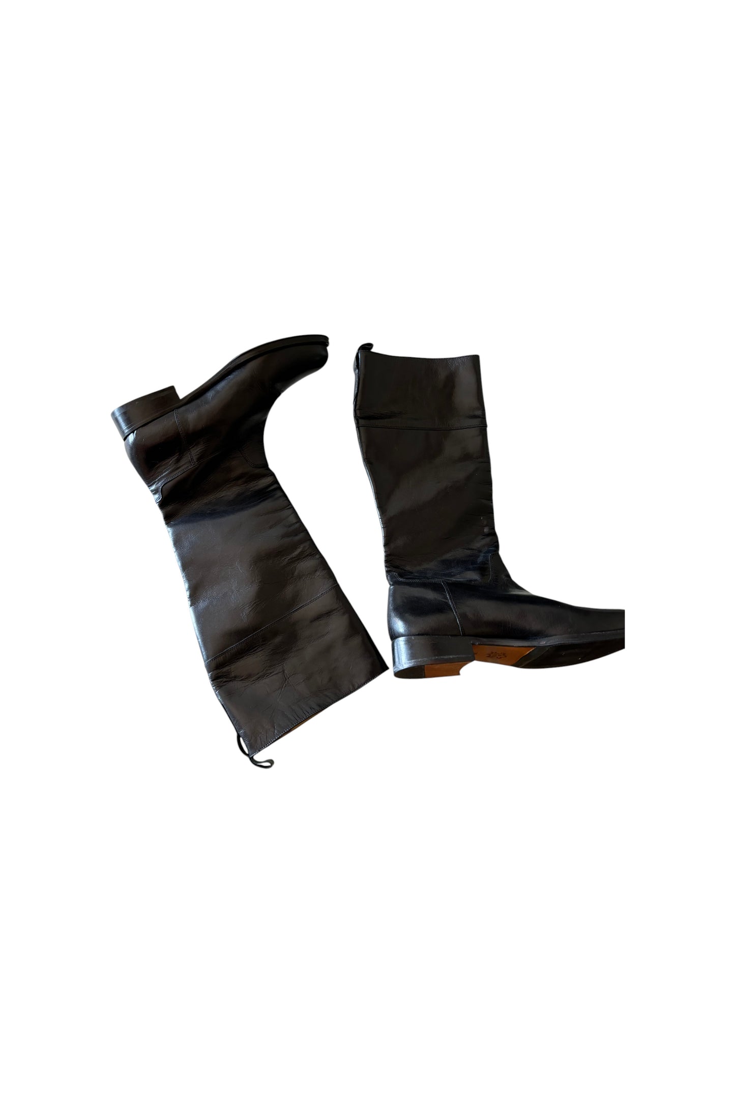Bottes noires en cuir