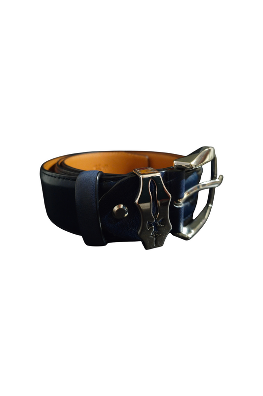 Ceinture homme Larry 1 color crust blu taille 95. Neuve. Dans une boîte cadeau. Avec dust bag