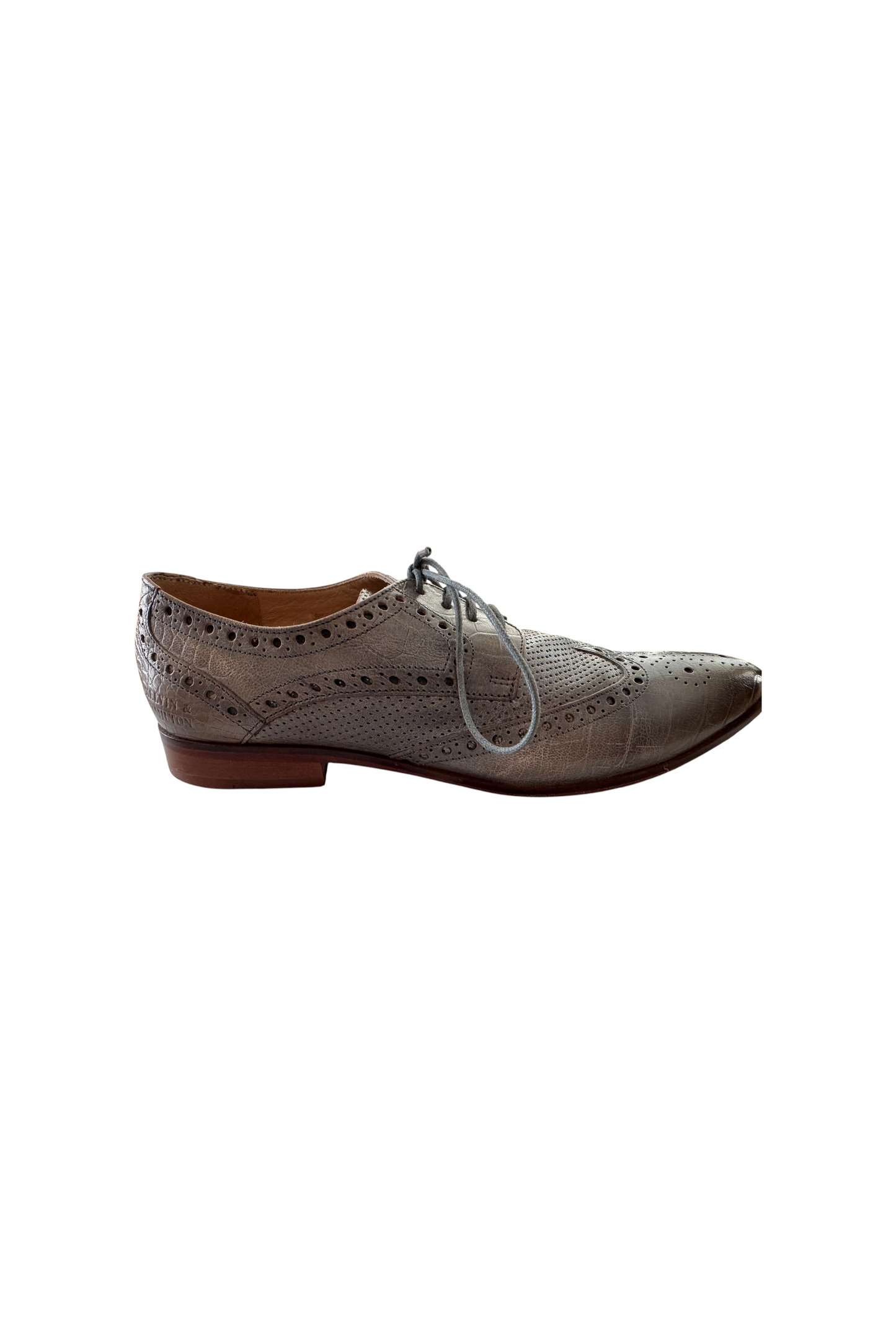 Graue Derby Schuhe Gr. 39