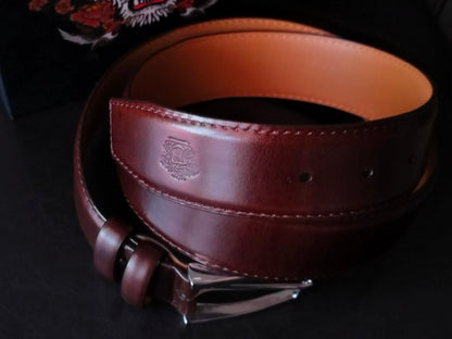 Herrengürtel Modell Larry 1 Farbe Crust Dunkelbraun Größe 90