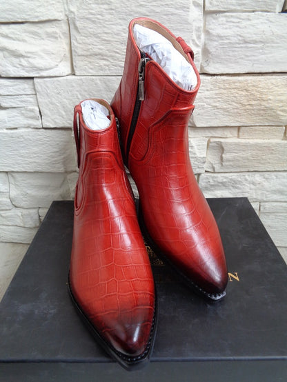 Gorgeous Melvin & Hamilton ankle boots Shyla 2 Croco Ruby Pull