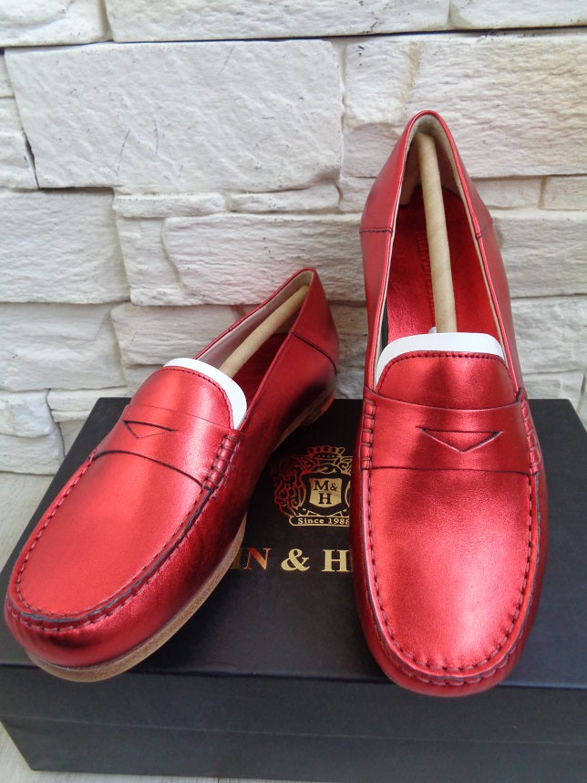 Elegante Loafer Melvin & Hamilton Modell Thea 3 Elysee Red Nappa