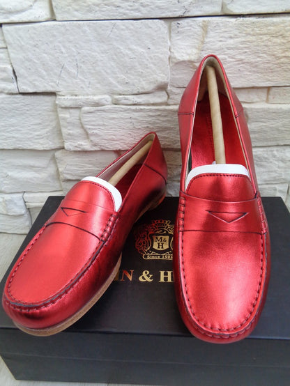 Elegante Loafer Melvin & Hamilton Modell Thea 3 Elysee Red Nappa