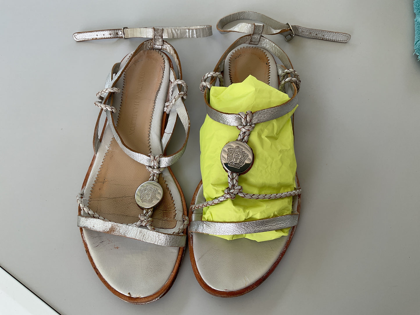 Silver sandals