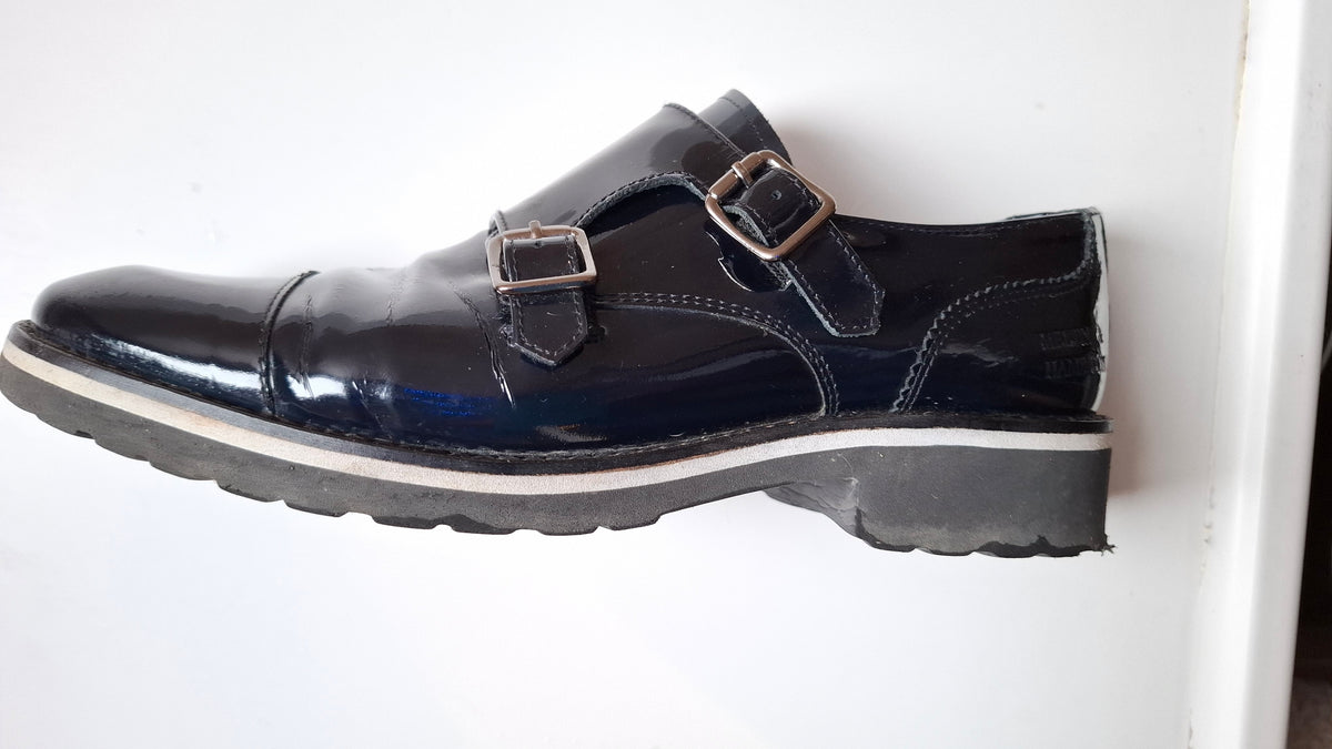 women's buckle derby shoes