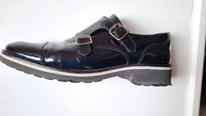 women's buckle derby shoes