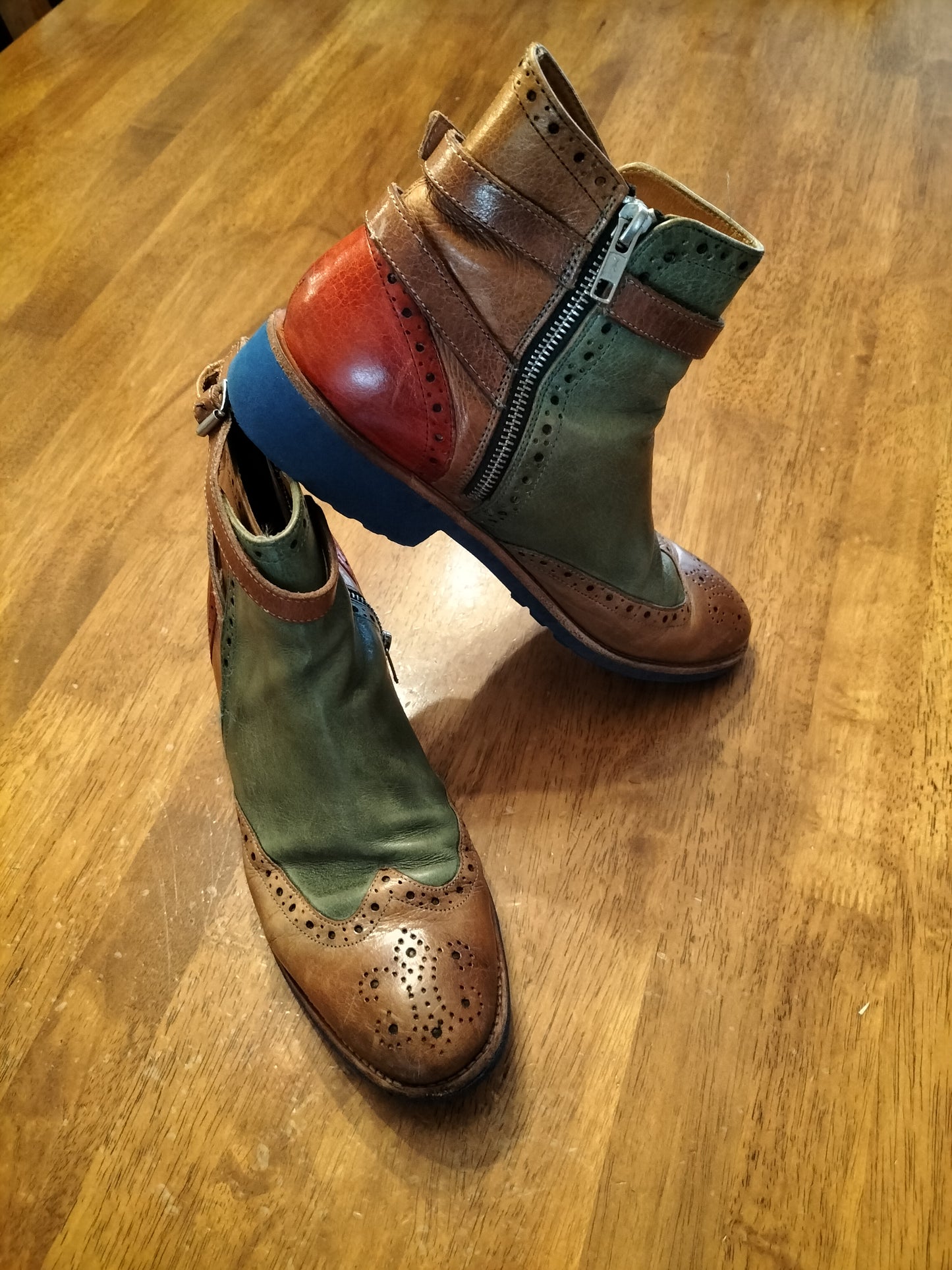 Multi colour boots