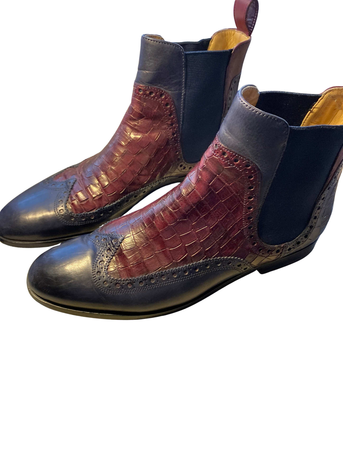 Mehrfarbige Stiefeletten