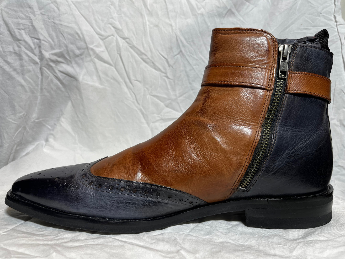 BOTTINES T43 FREDDY 7- CUIR- NAVY