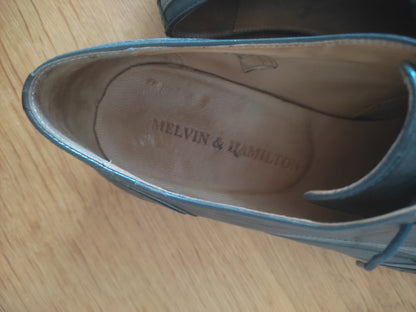 Bleu-gris chaussures à lacets, bien conservées, je ne peux malheureusement plus les porter car elles sont maintenant trop étroites ...... je ne peux malheureusement plus les porter,