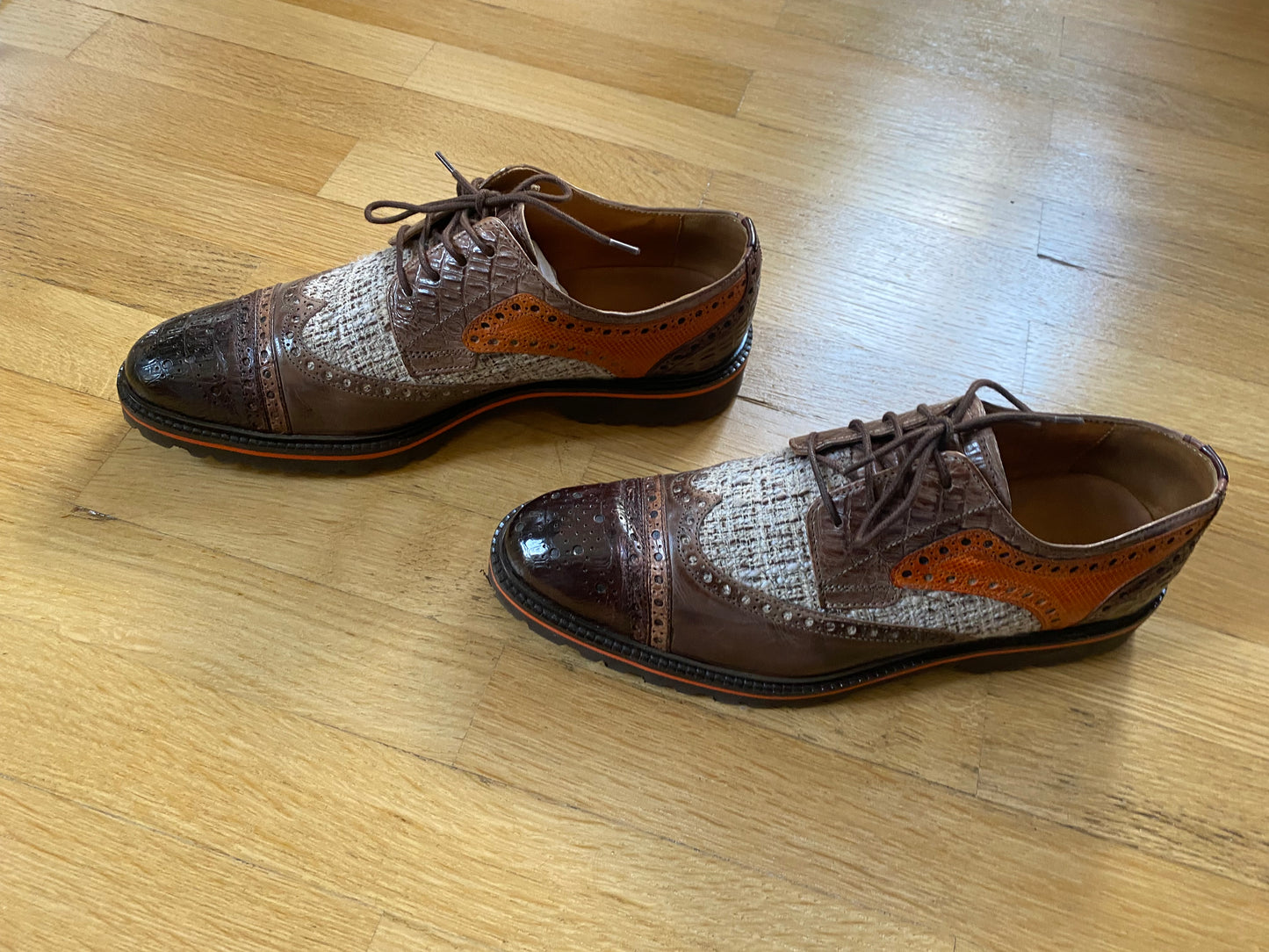 Henry 7 Baby Croco Mahogany Mink Chestnut Textile