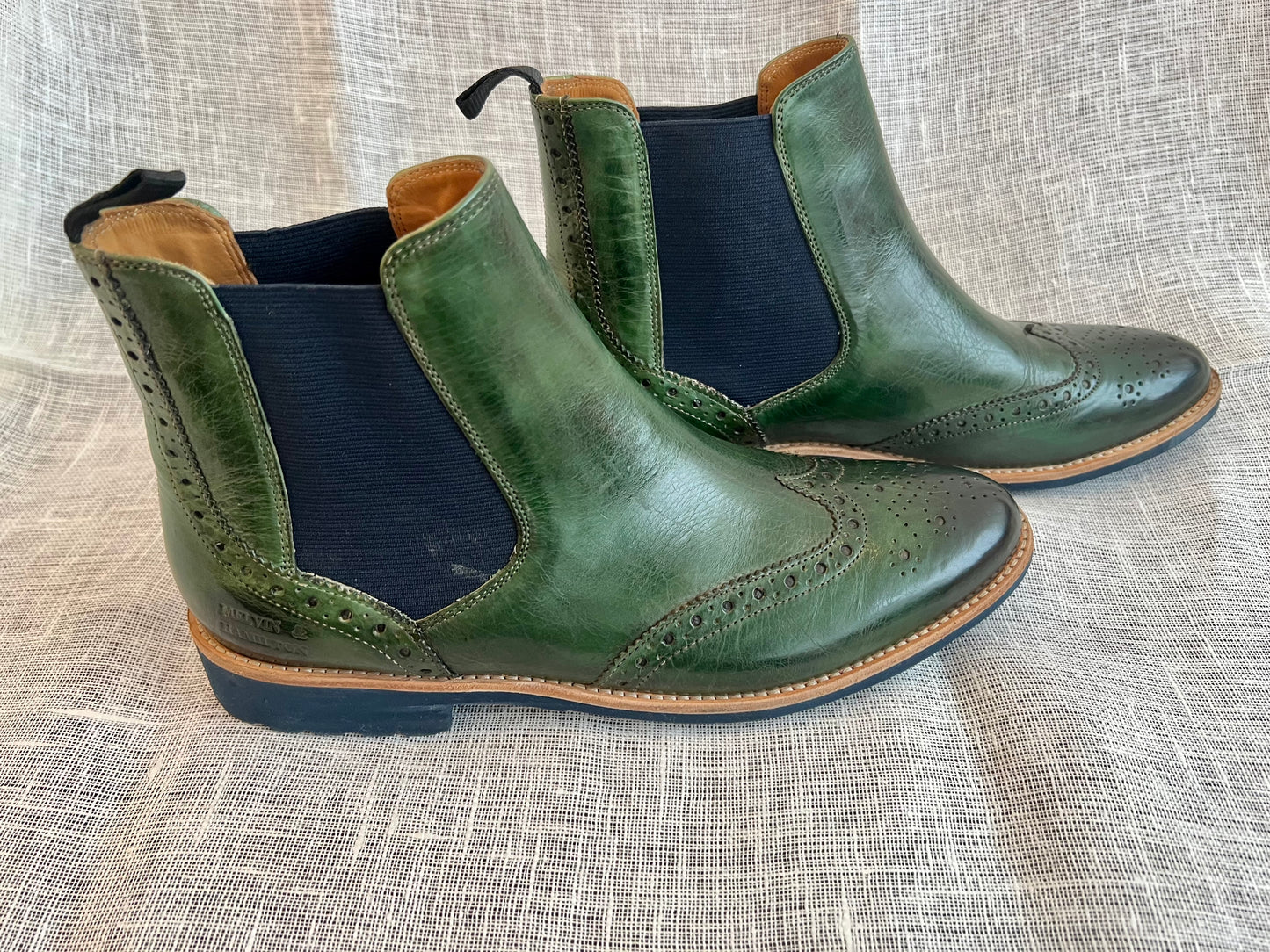 Stiefeletten grün, Gr.41 , neuwertig