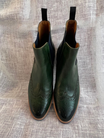 Stiefeletten grün, Gr.41 , neuwertig