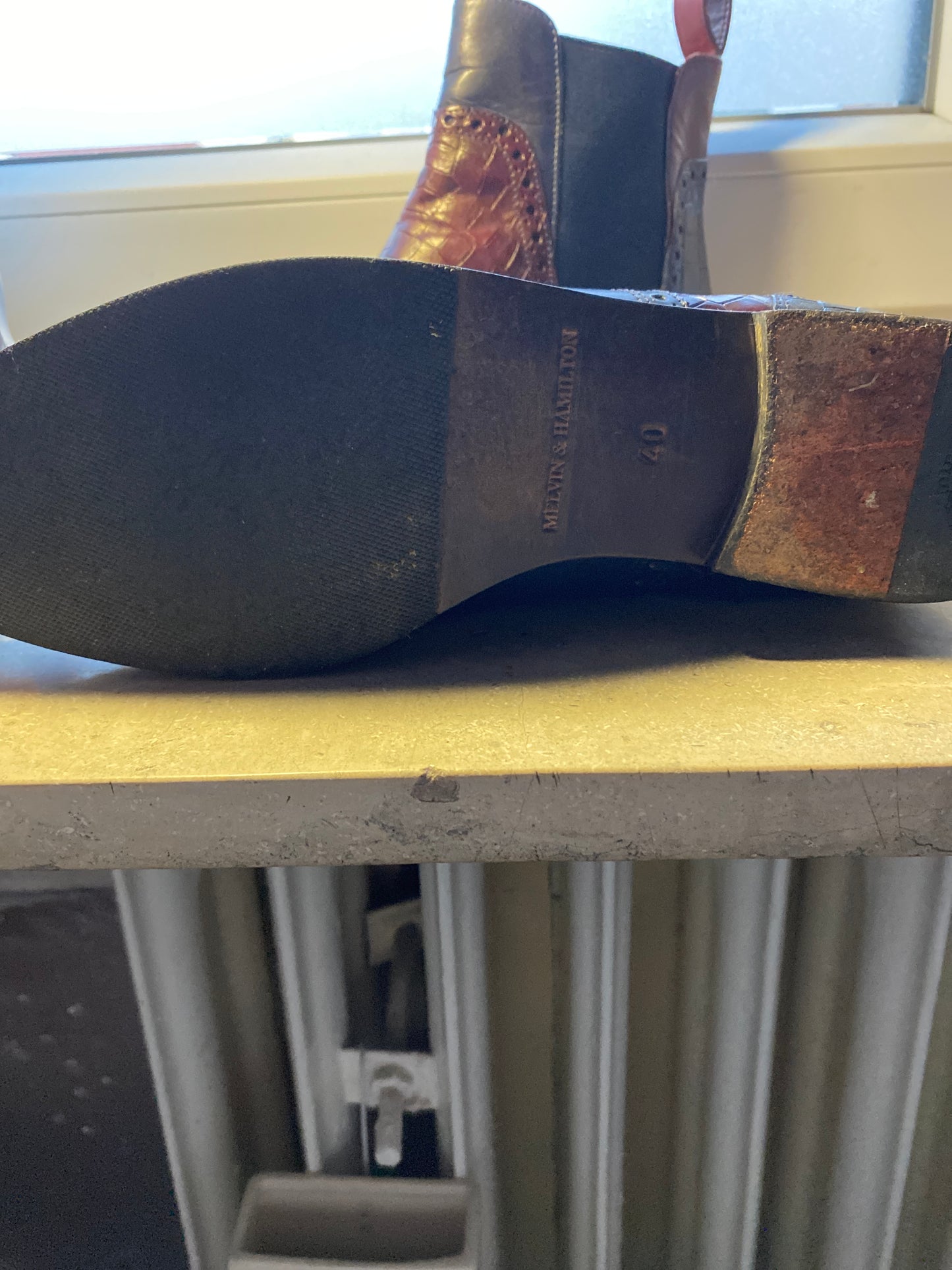 Mehrfarbige Stiefeletten